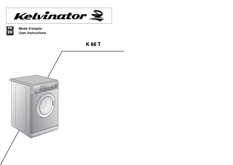 Page 1 de la notice Manuel utilisateur Kelvinator LB K 66T-04S