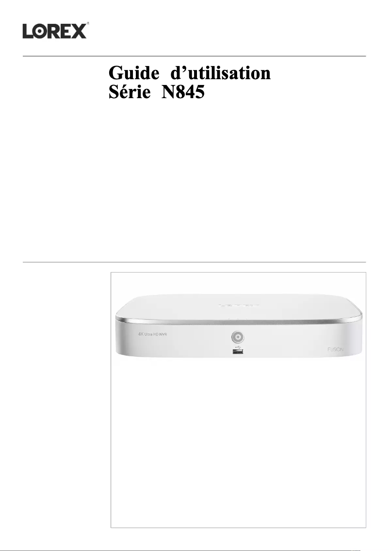 Image de la première page du manuel de l'appareil N845A62