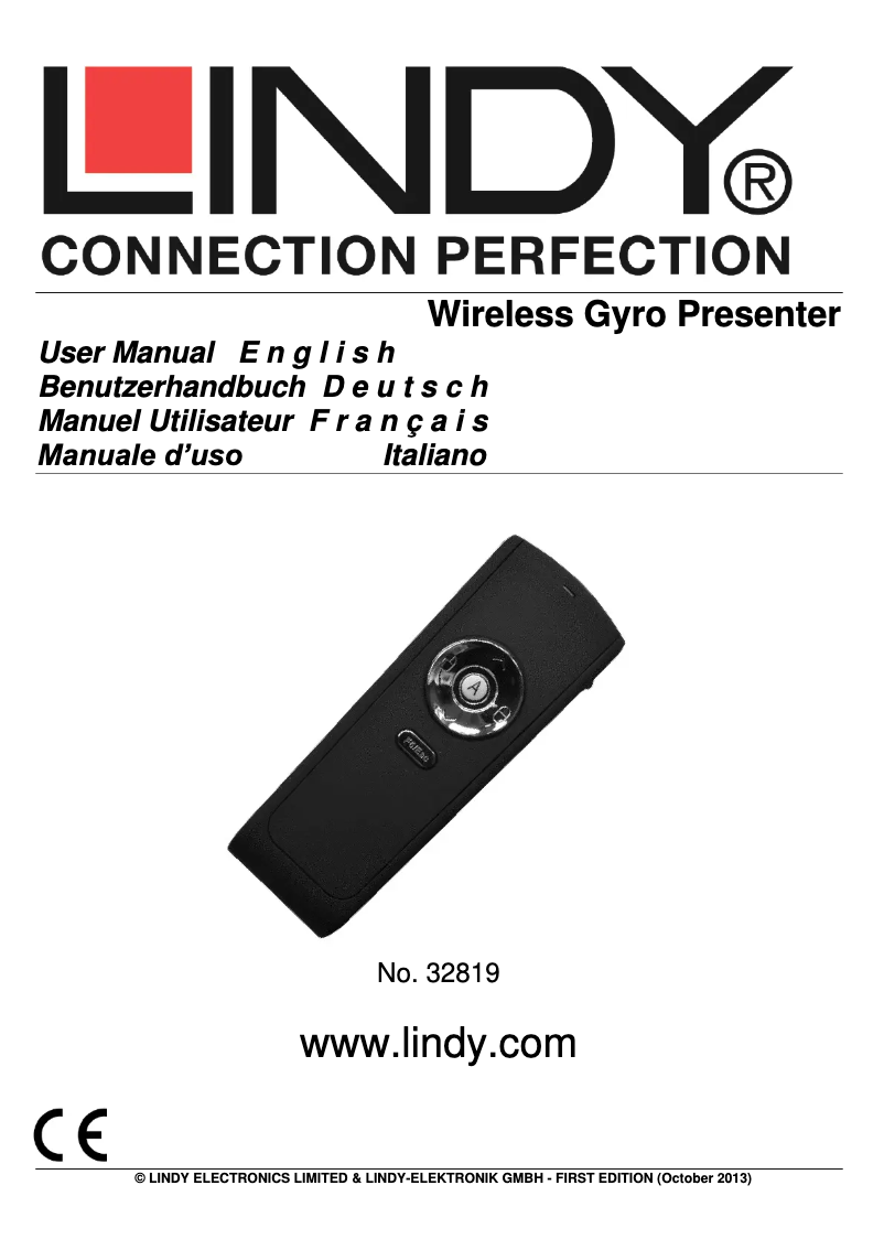 Page 1 de la notice Manuel utilisateur Lindy 32819