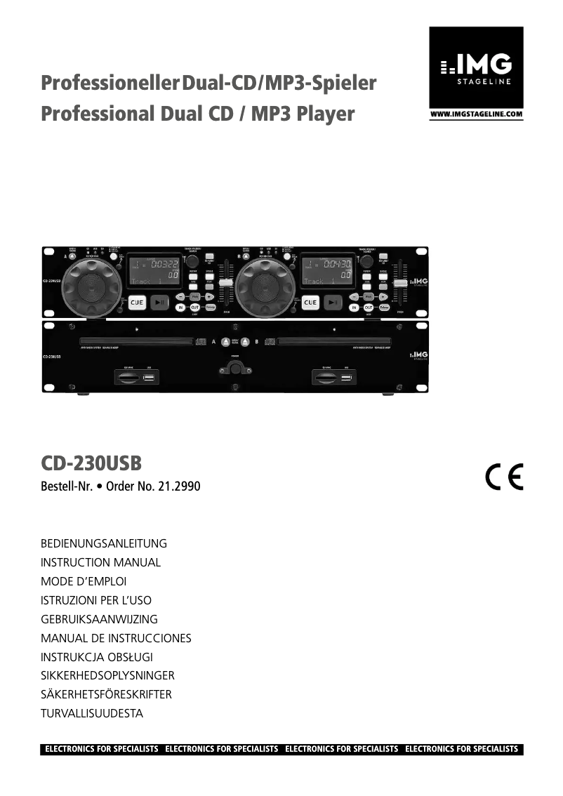 Image de la première page du manuel de l'appareil CD-230USB