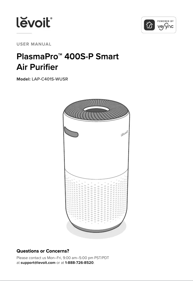 Image de la première page du manuel de l'appareil PlasmaPro 400S