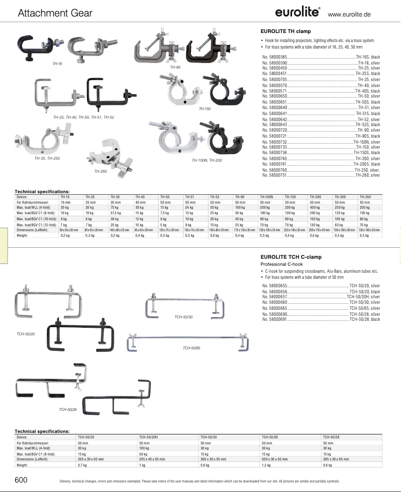 Page n°1 - Catalogue Eurolite TH-90