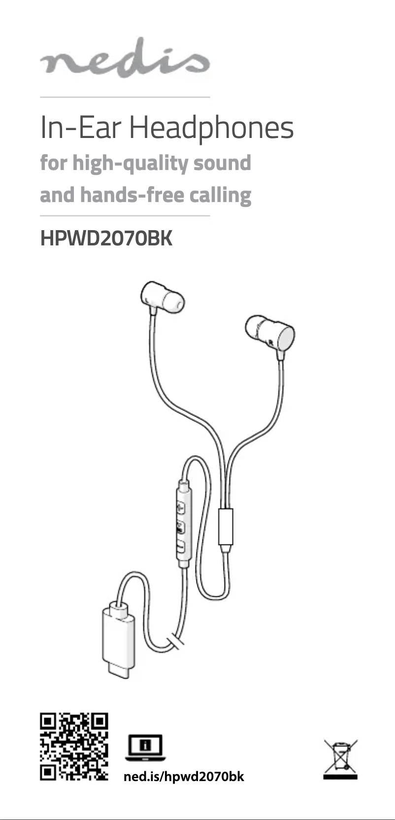 Page n°1 - Manuel utilisateur Nedis HPWD2070BK