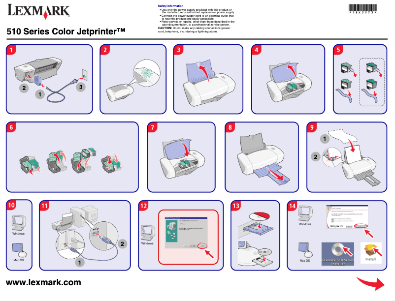 Page 1 de la notice Manuel utilisateur Lexmark Z515