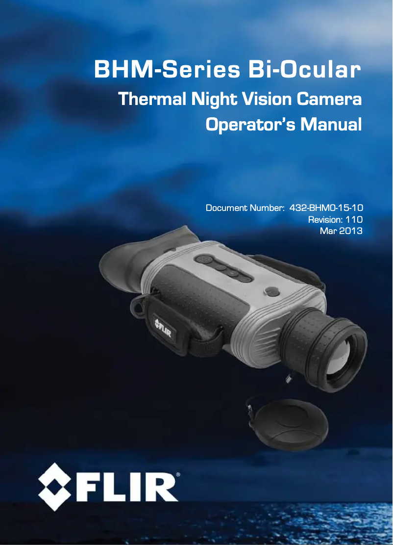 Image de la première page du manuel de l'appareil BHM XR+