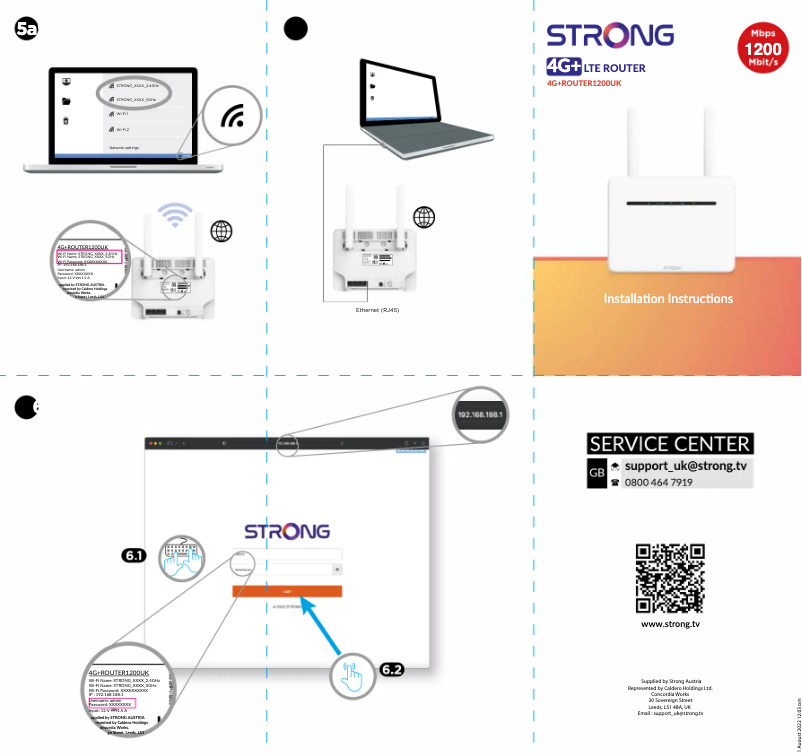 Page 1 de la notice Manuel utilisateur Strong 4GROUTER1200UK