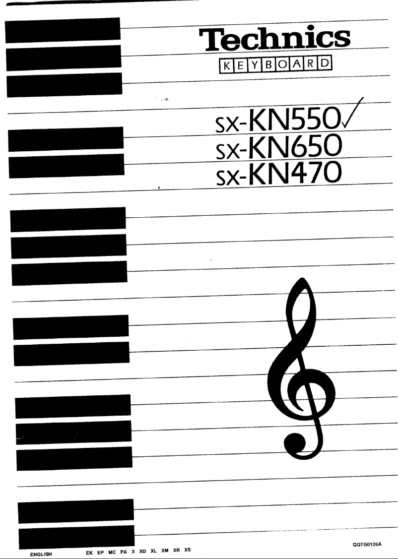 Image de la première page du manuel de l'appareil SX-KN550