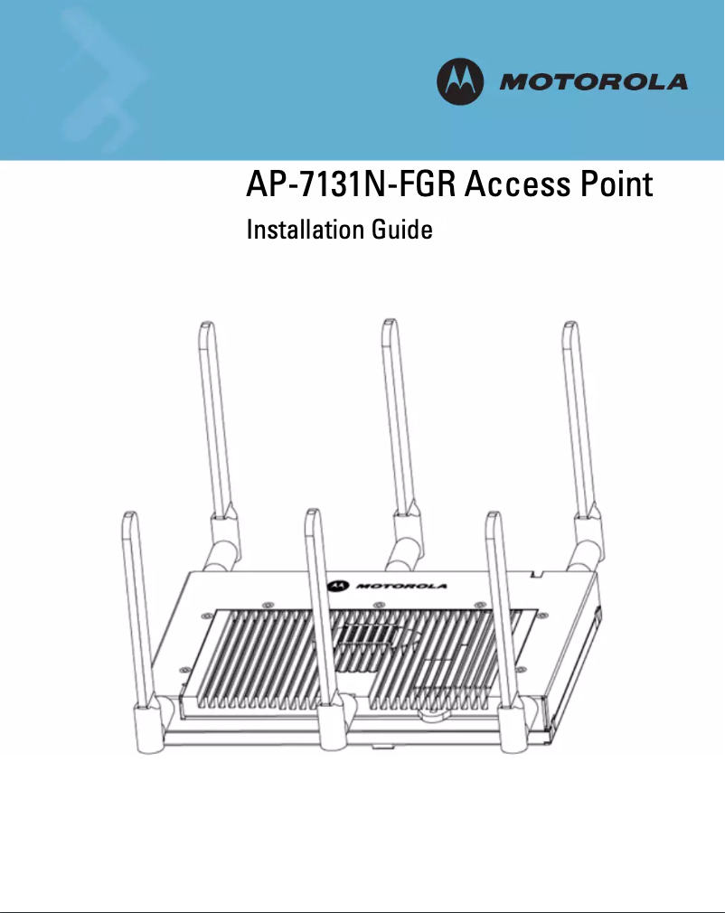 Page 1 de la notice Manuel utilisateur Zebra AP-7131N