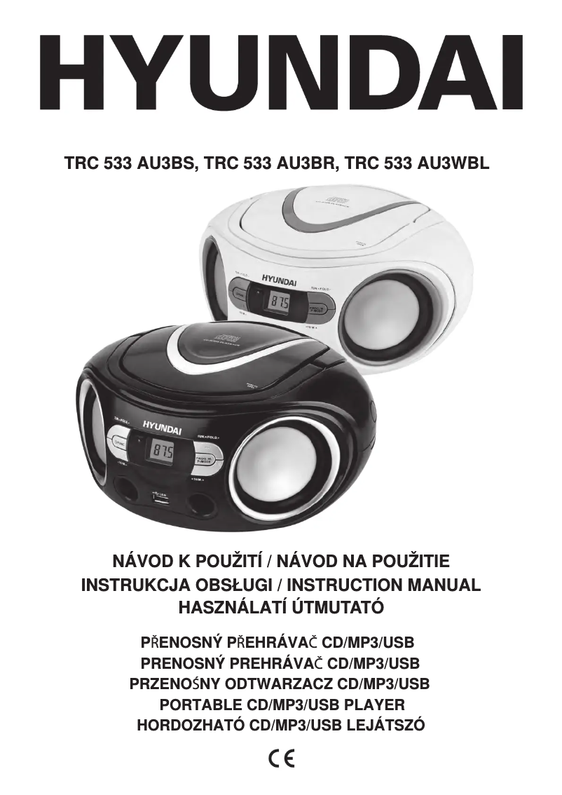 Image de la première page du manuel de l'appareil TRC 533 AU3BS