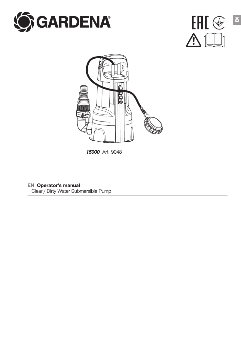 Page n°1 - Manuel utilisateur Gardena 15000