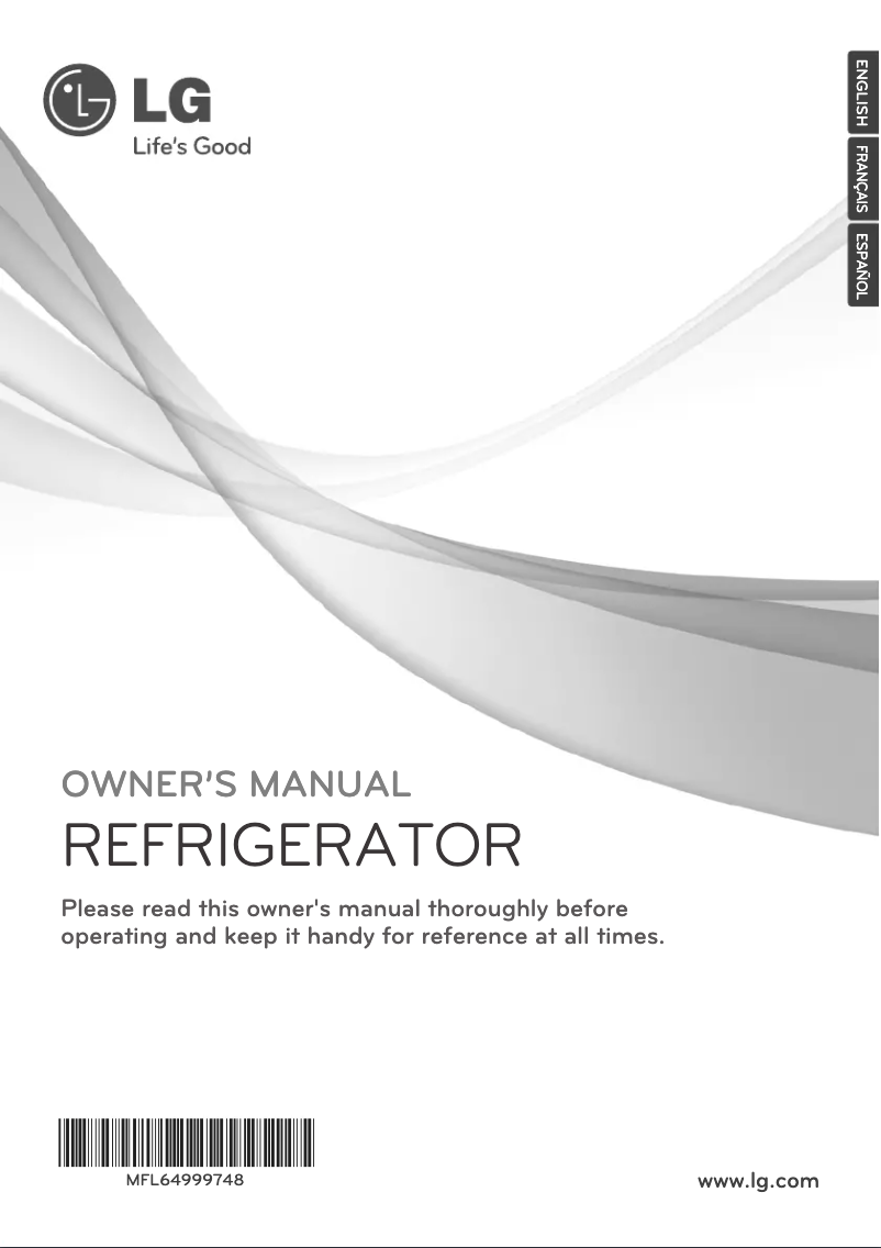 Page n°1 - Manuel utilisateur LG GR-F401ESNW