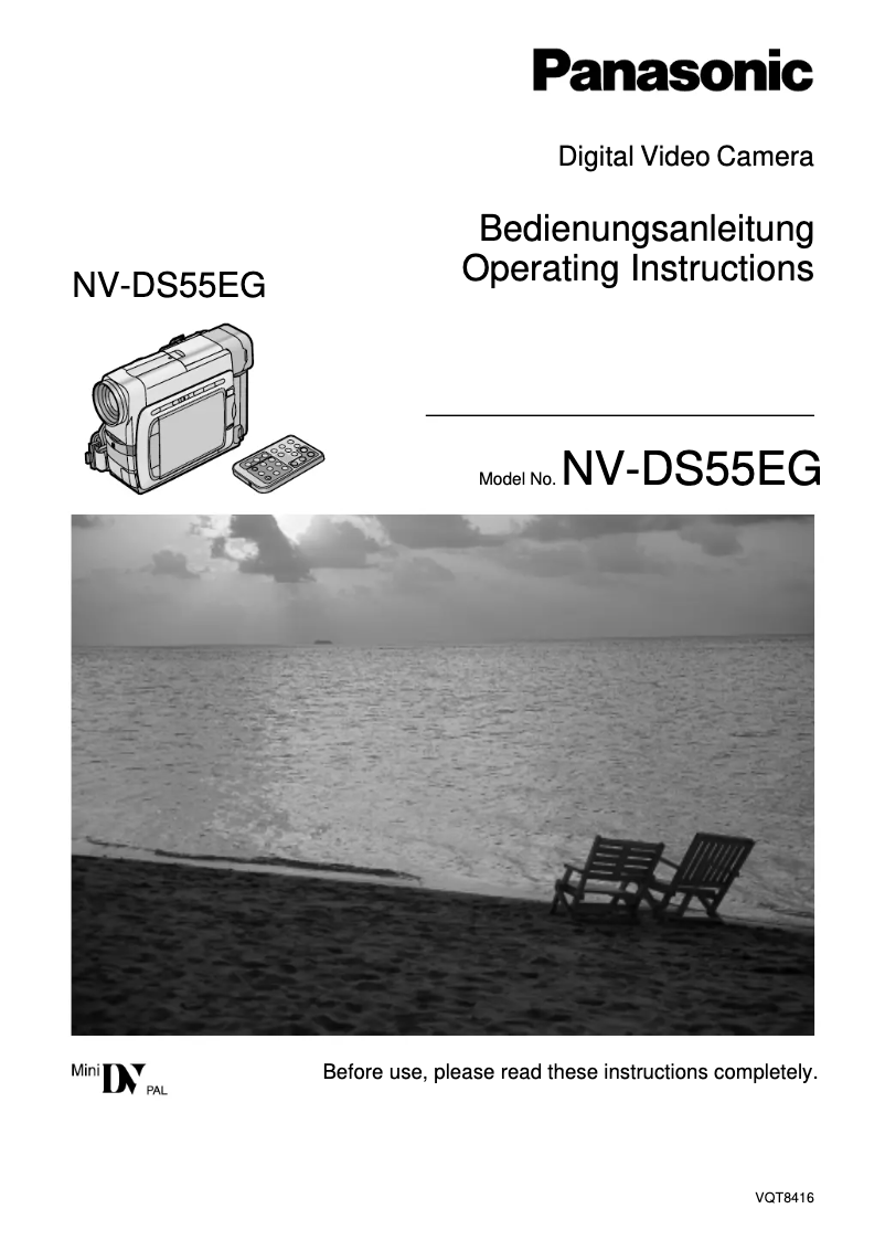 Image de la première page du manuel de l'appareil NV-DS55