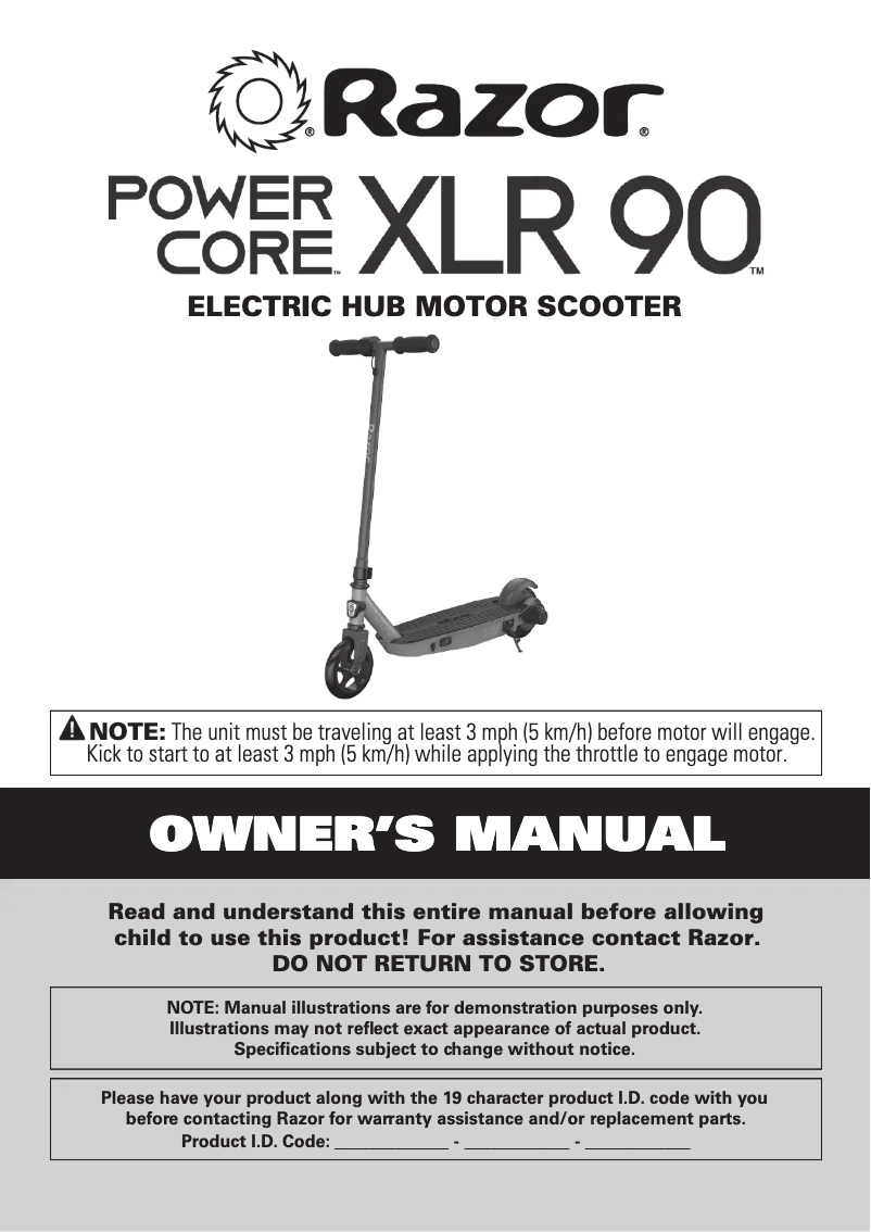 Image de la première page du manuel de l'appareil Power Core XLR 90