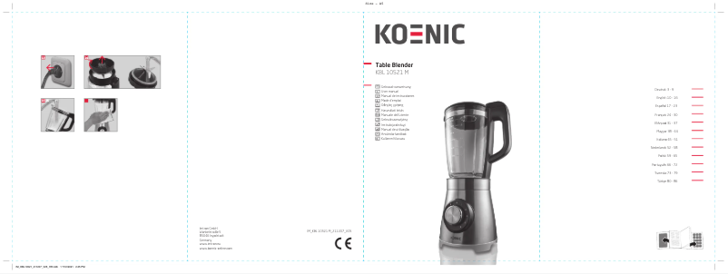 Page 1 de la notice Manuel utilisateur Koenic KBL 10521 M