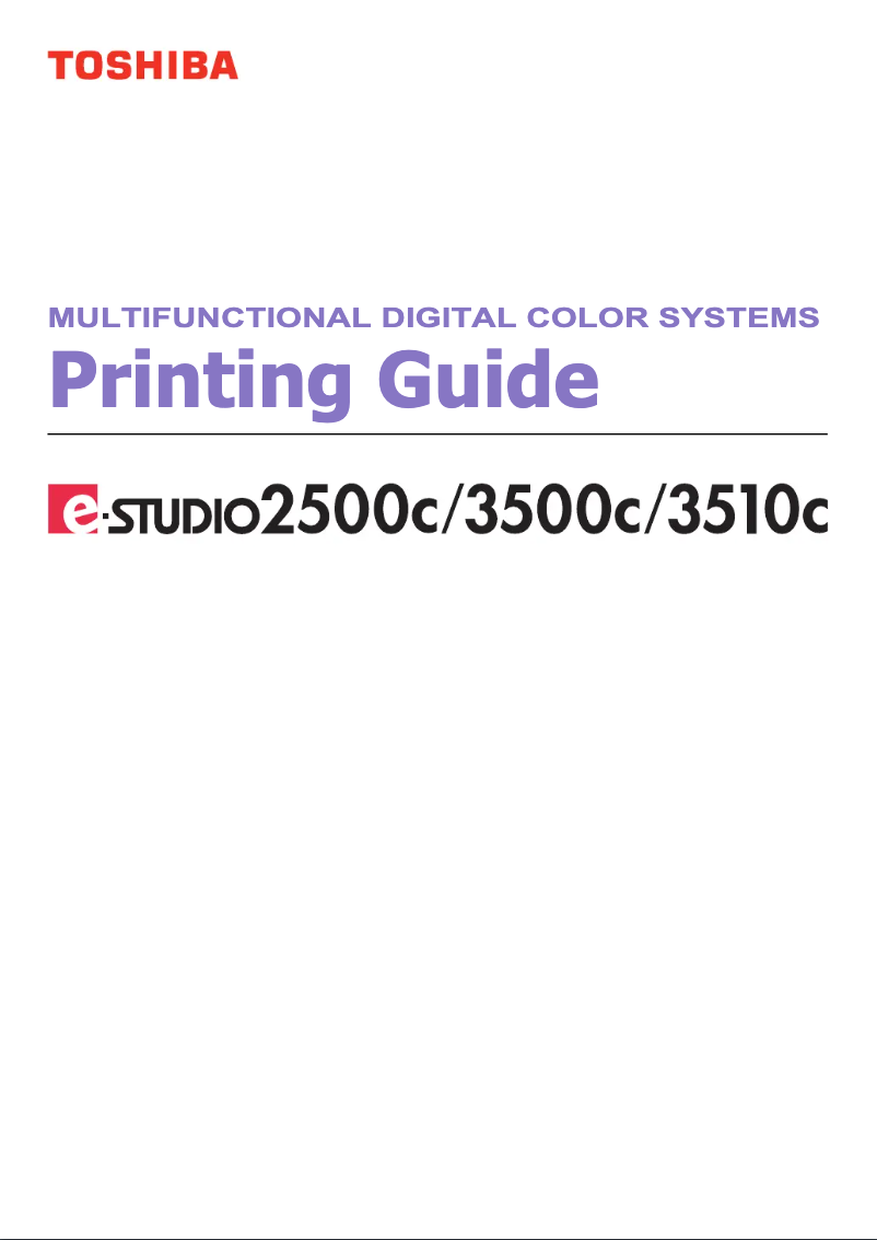 Image de la première page du manuel de l'appareil e-studio 2500c