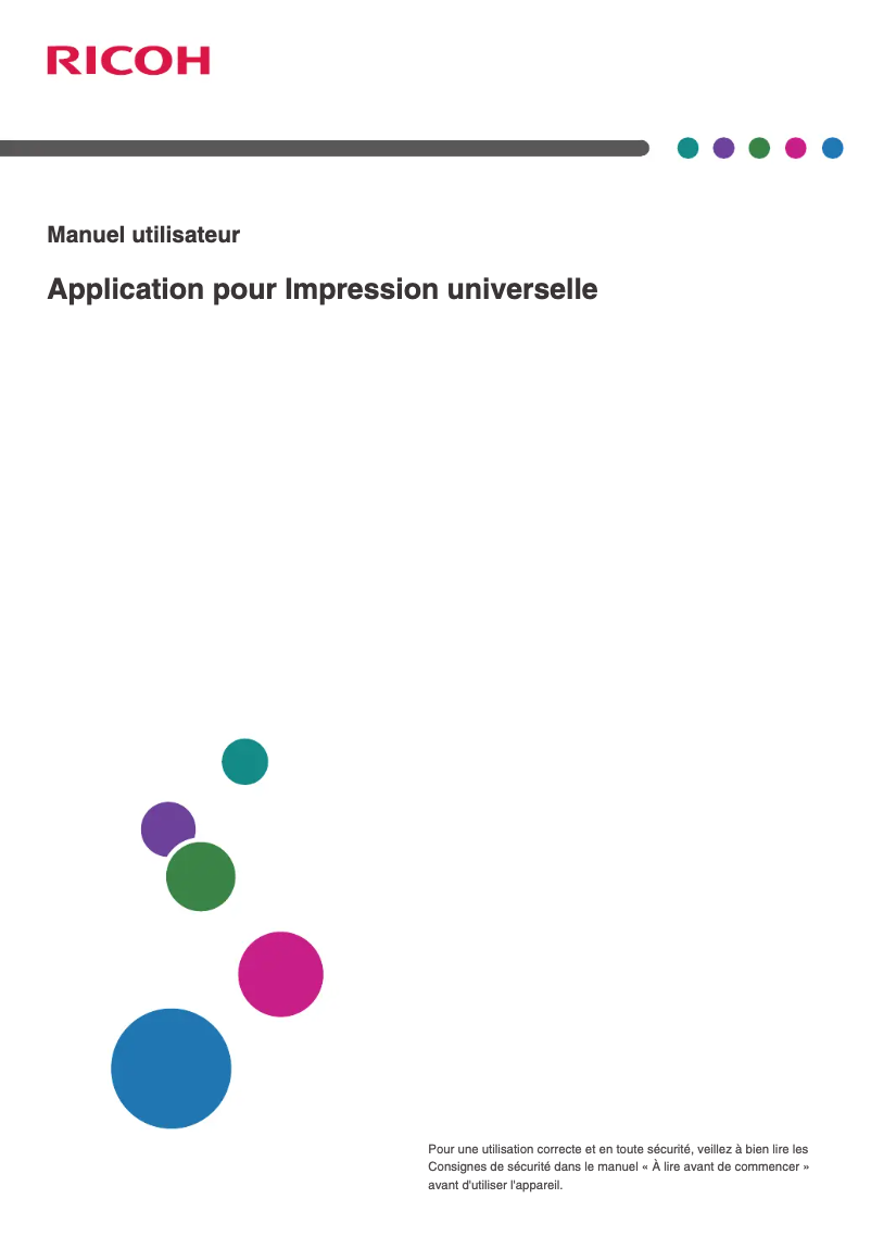 Image de la première page du manuel de l'appareil IM 460F