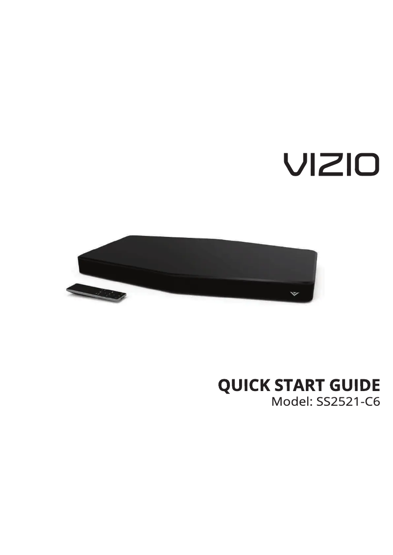 Página 1 del manual Manual de usuario VIZIO SS2521-C6