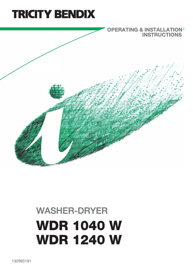 Page n°1 - Manuel utilisateur Tricity Bendix WDR1240W