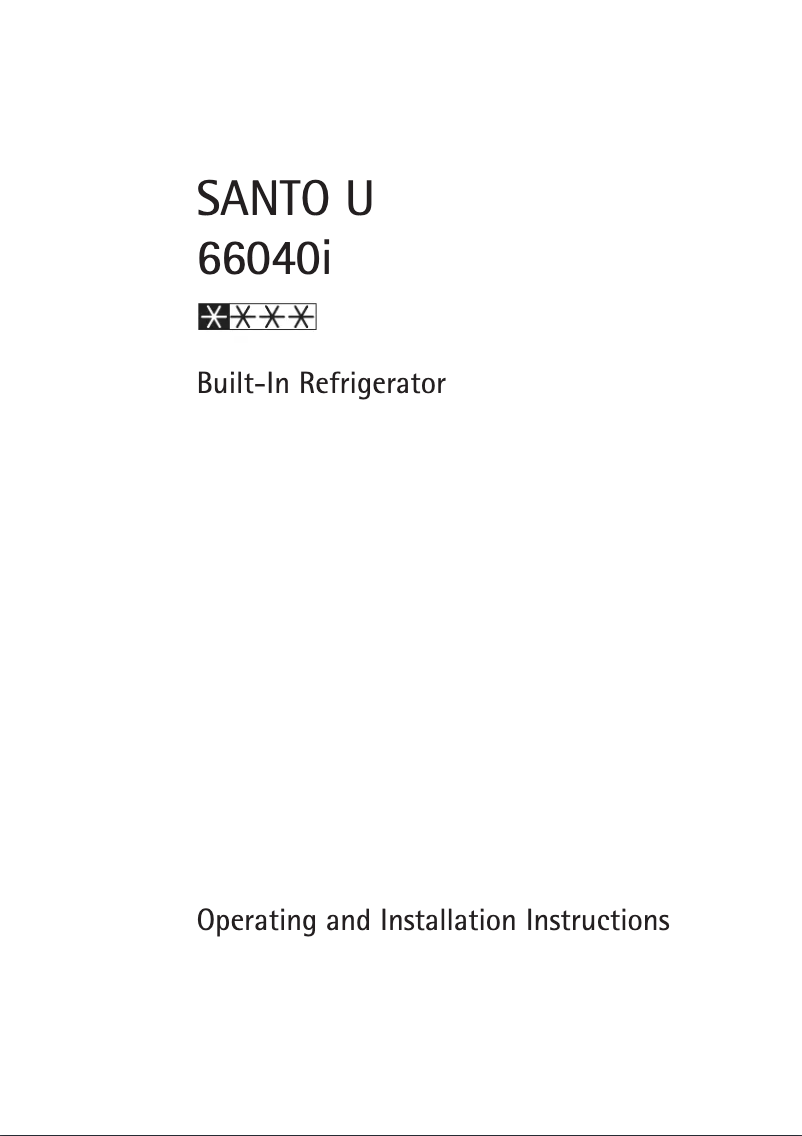 Page n°1 - Manuel utilisateur AEG Santo U66040I
