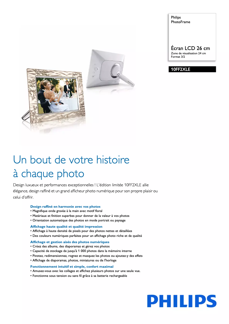 Image de la première page du manuel de l'appareil 10FF2XLE