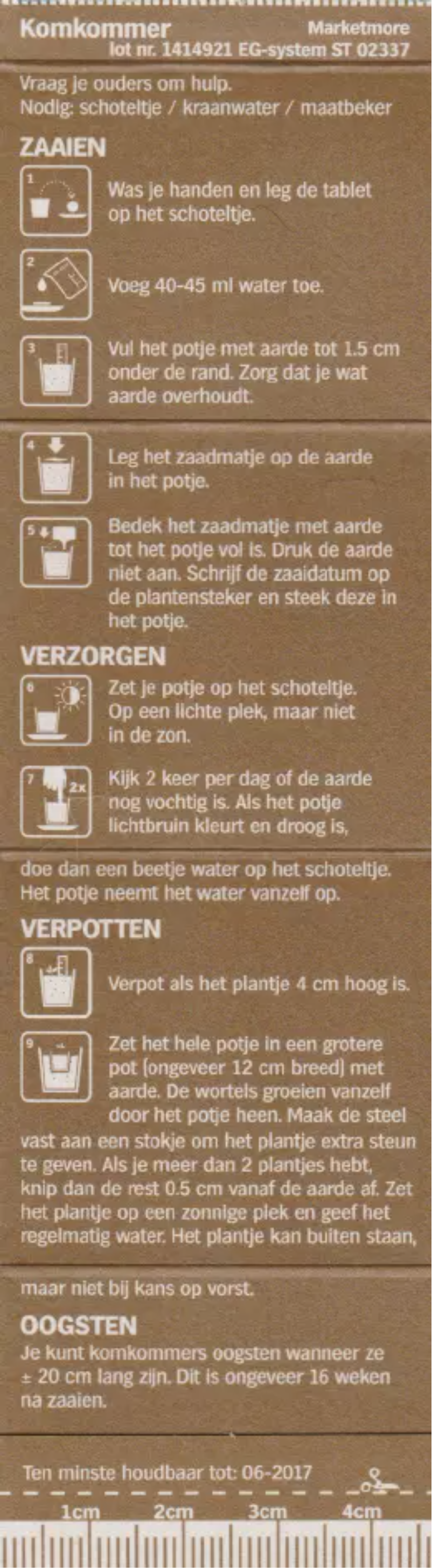 Page n°1 - Manuel utilisateur Albert Heijn Moestuintje Komkommer