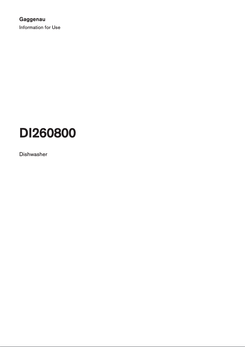 Image de la première page du manuel de l'appareil DI260800