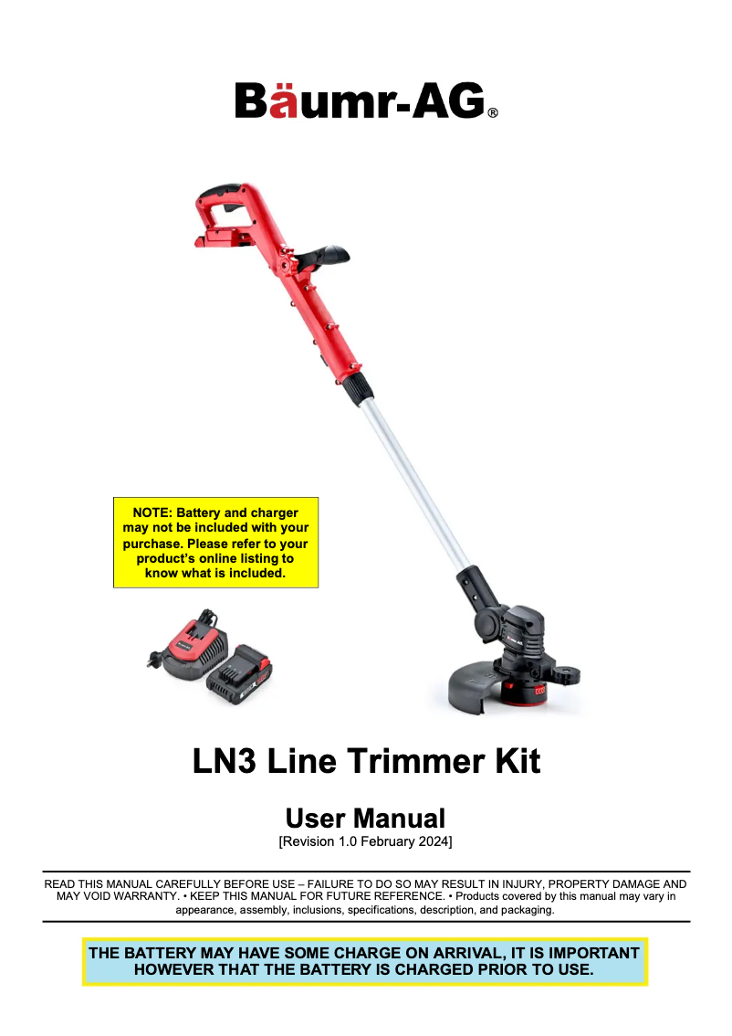 Page n°1 - Manuel utilisateur Baumr-AG LN3