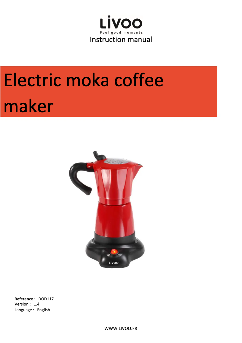 Imagen de la primera página del manual del dispositivo DOD117