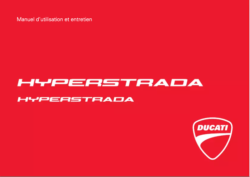 Image de la première page du manuel de l'appareil Hyperstrada (2015)
