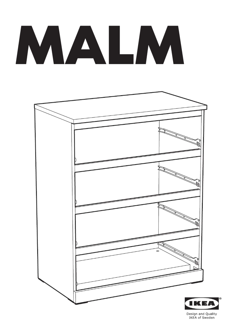 Page 1 de la notice Manuel utilisateur Ikea MALM 504.240.54