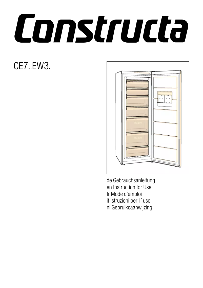 Page n°1 - Manuel utilisateur Constructa CE754EW32