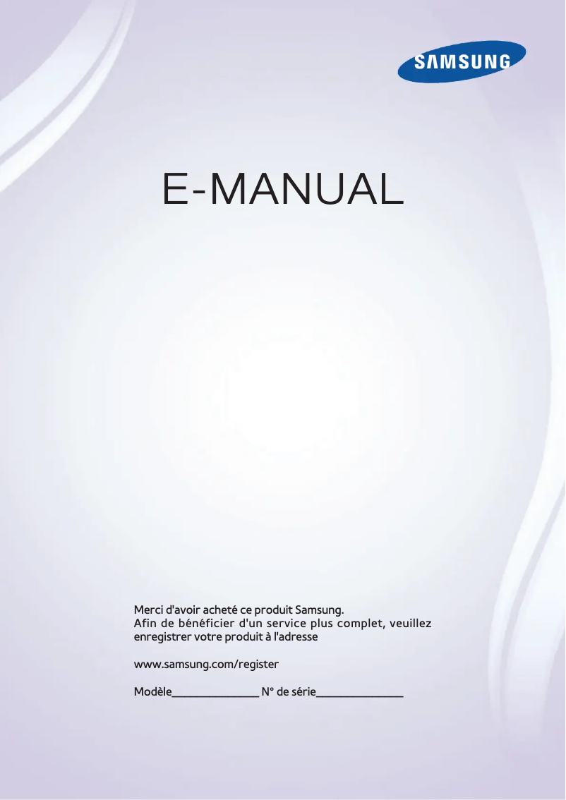 Page n°1 - Manuel utilisateur Samsung UE50F6400AK