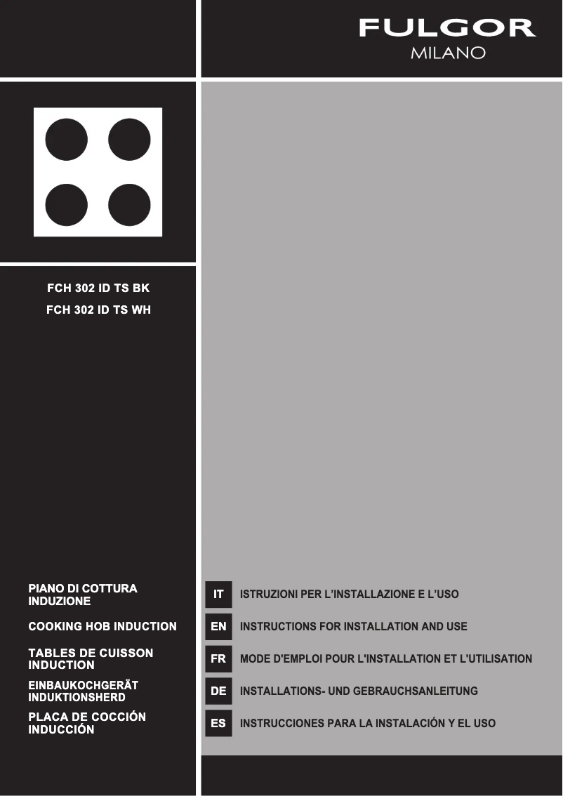 Image de la première page du manuel de l'appareil FCH 302 ID TS WH