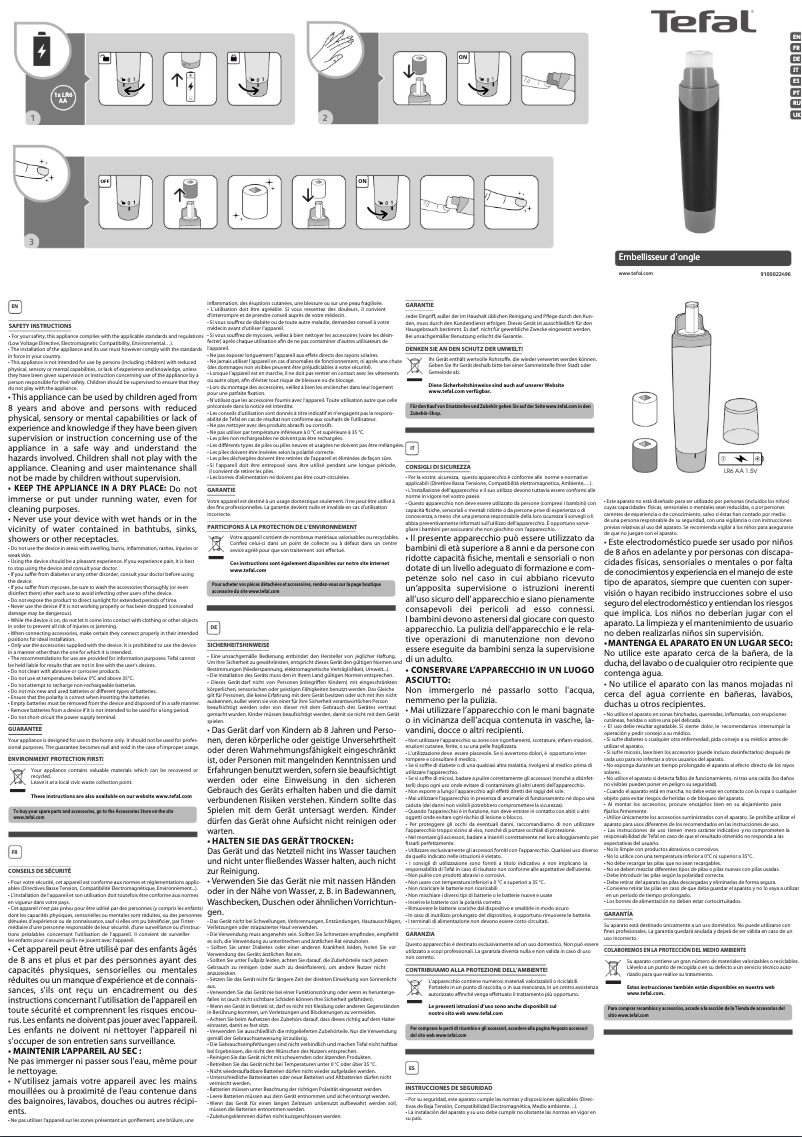 Page 1 de la notice Manuel utilisateur Tefal MP2015