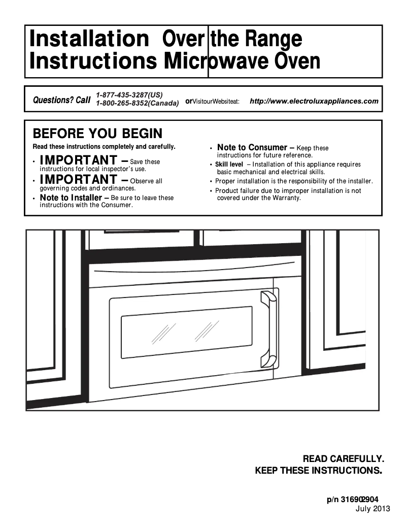 Page 1 de la notice Guide d'installation Electrolux EI30BM60MS
