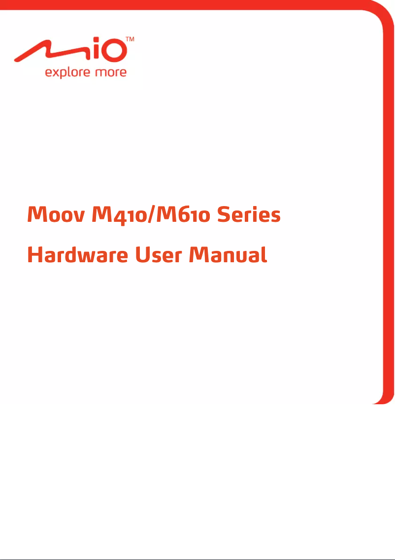 Page n°1 - Manuel utilisateur Mio Moov M410