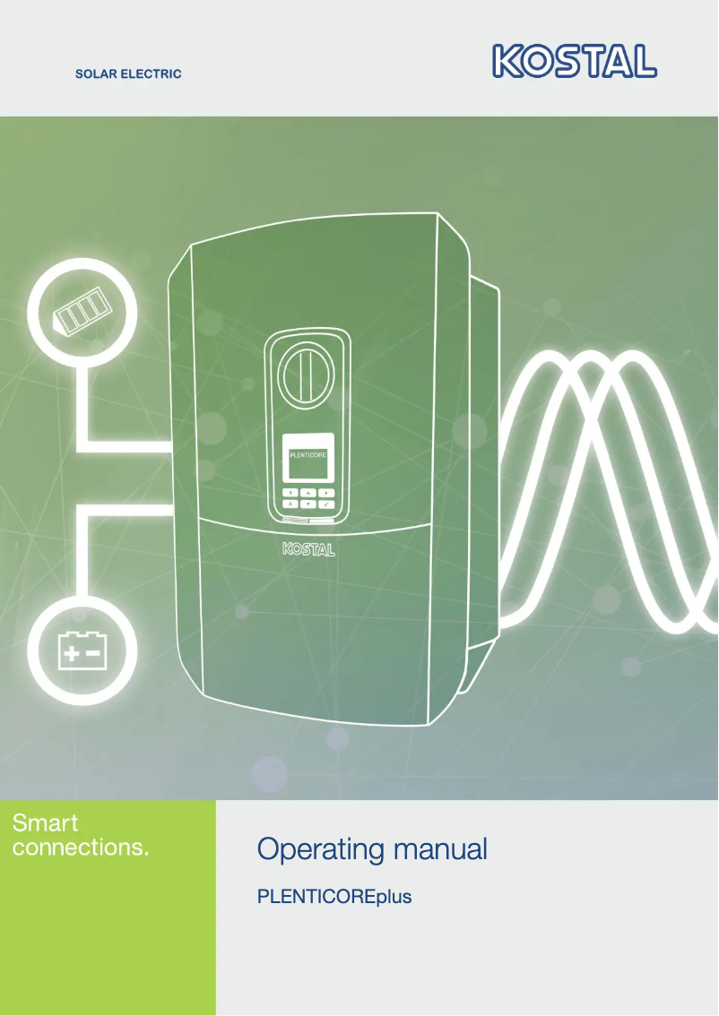 Image de la première page du manuel de l'appareil Plenticore Plus 3.0