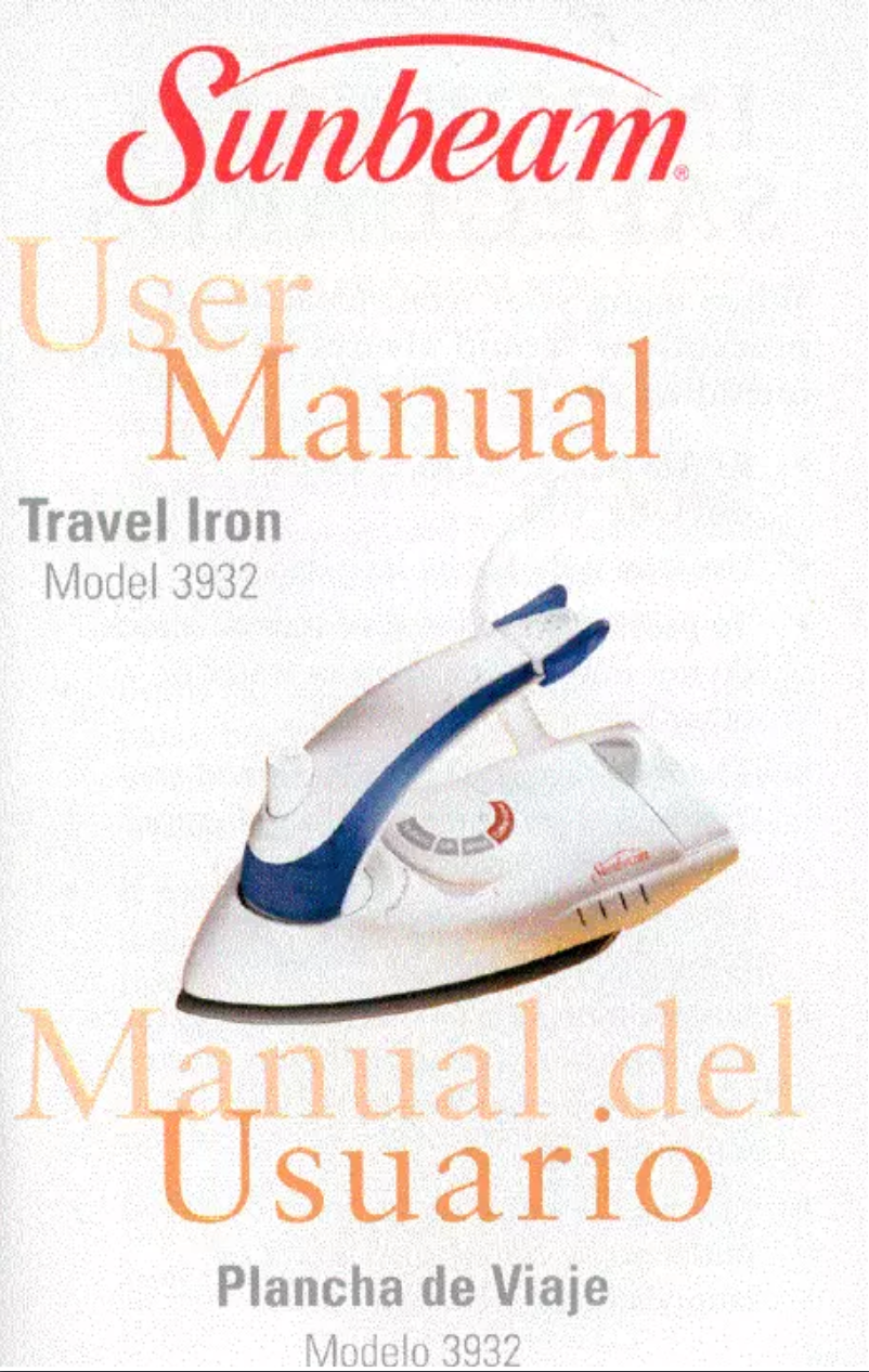 Page 1 de la notice Manuel utilisateur Sunbeam Travel 3932