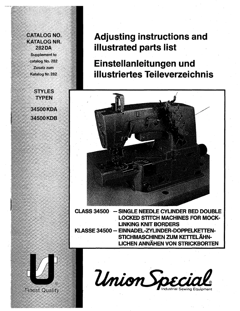 Page 1 de la notice Manuel utilisateur Union Special 34500KDB