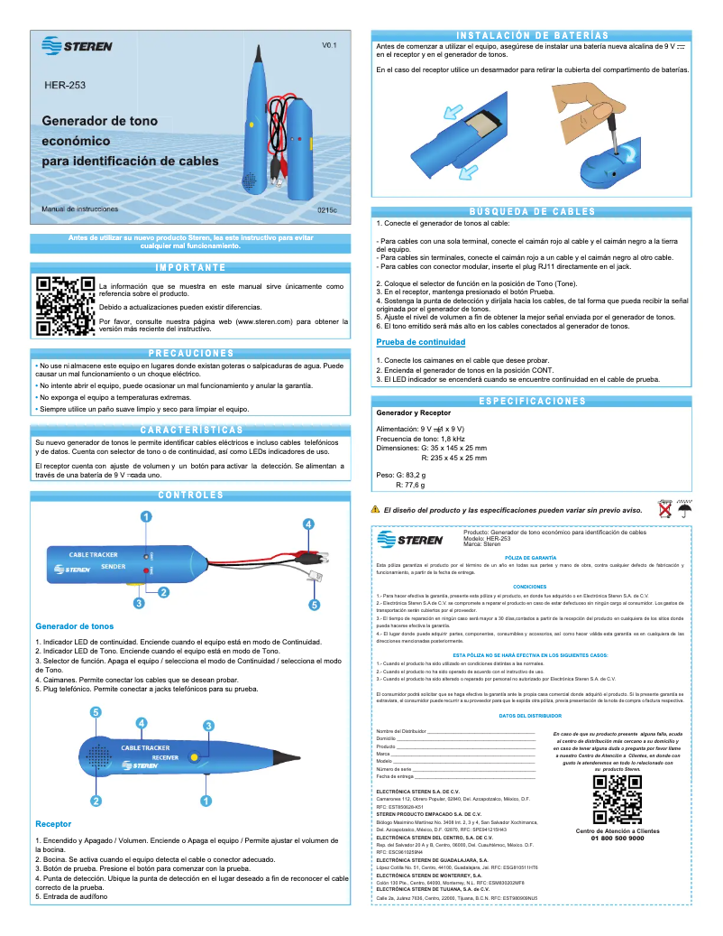 Image de la première page du manuel de l'appareil HER-253