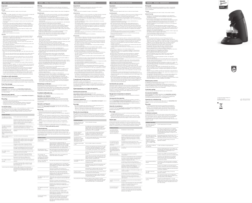 Page n°1 - Manuel utilisateur Philips Senseo Original Plus CSA210