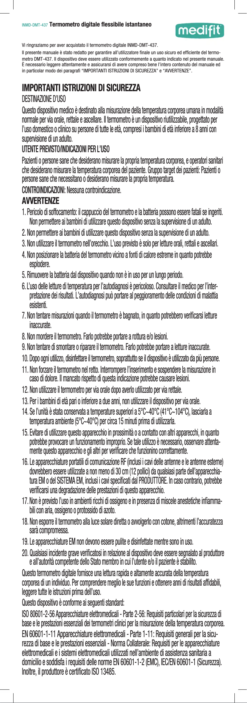 Page n°1 - Manuel utilisateur Innoliving INMD-DMT-437