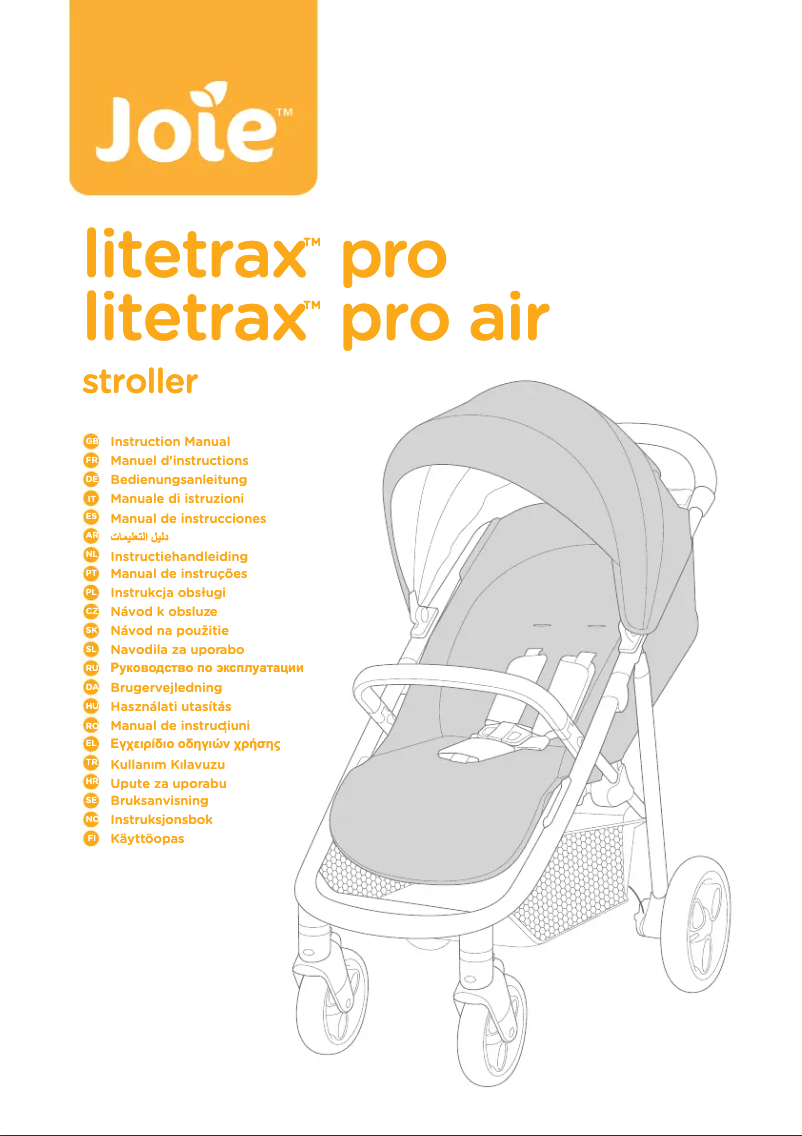 Page n°1 - Manuel utilisateur Joie Litetrax Pro