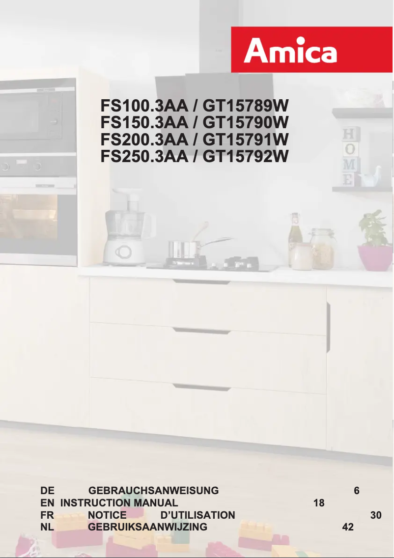 Page n°1 - Manuel utilisateur Amica GT 15791 W