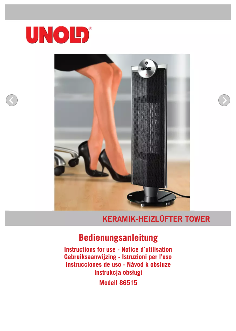 Image de la première page du manuel de l'appareil 86515