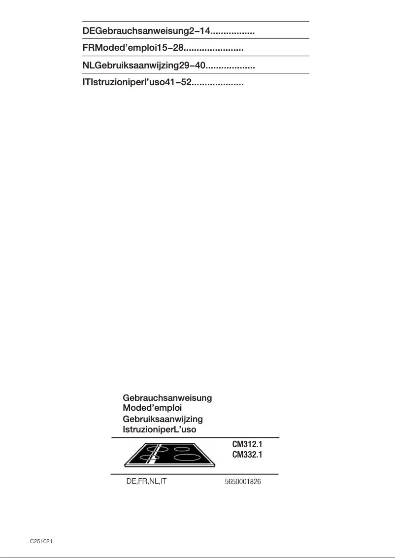 Image de la première page du manuel de l'appareil CM31291