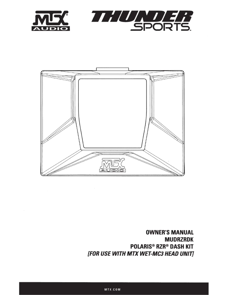 Page 1 de la notice Manuel utilisateur MTX Audio Thunder Sports MUDRZRDK