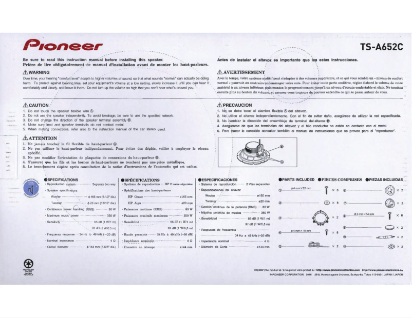 Image de la première page du manuel de l'appareil TS-A652C