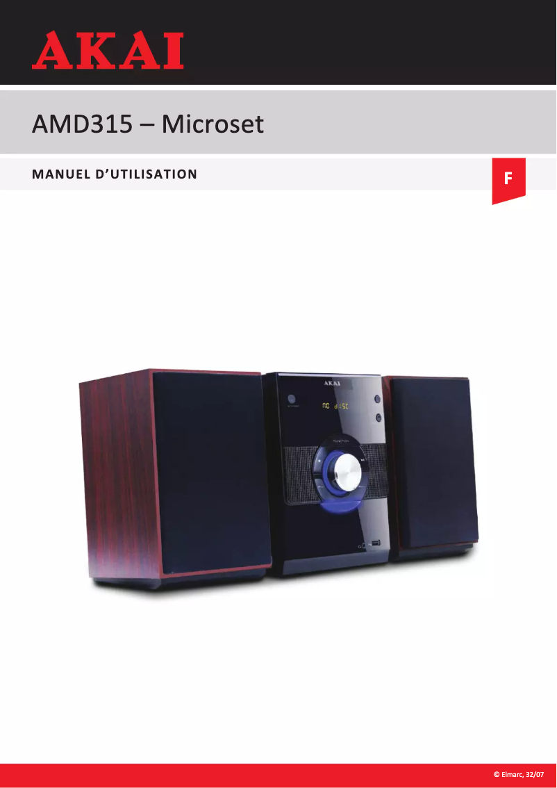 Image de la première page du manuel de l'appareil AMD315