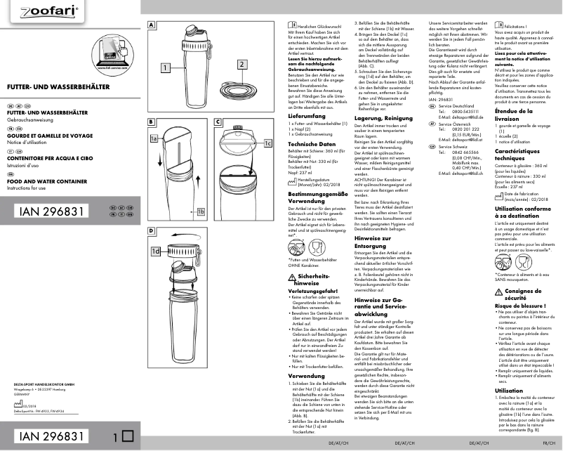 Página 1 del manual Manual de usuario Zoofari IAN 296831